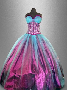 Artistic Sweetheart Beaded Sweet 16 Dress In Tulle