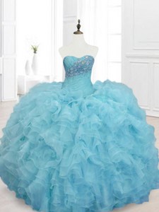 Cheap Ball Gown Sweet 15 Dress With Beading And Ruffles