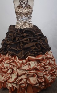 Perfect Ball Gown Halter Top Neck Floor-length Quinceanera Dress