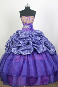 Modest Ball Gown Strapless Floor-length Quinceanera Dress