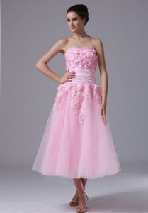 Handle-made Flower Maxi Sweetheart Pink Tulle Sweet Wedding Dress In Cedar Falls Iowa