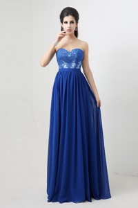 Hot Sale Sweetheart Blue Prom Dress With Appliques