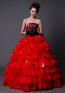 Layer Rhinestone Princess Prom Dress