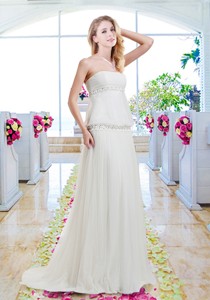 Simple Empire Wedding Gowns with Appliques 