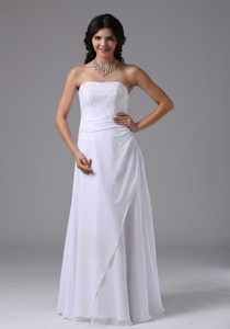 Strapless Custom Made In Cathedral City California For Cheap Wedding Dress 