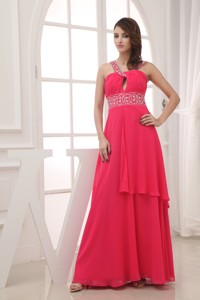 Elegant Empire V-neck Long Prom Dress Custom Made