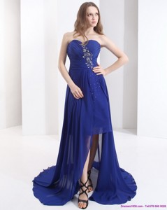 Sweetheart Prom Dress With Beading And Brush Train