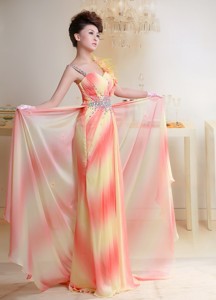 Ombre Color Beaded Chiffon Prom Dress With Court Train In Potton Bedfordshire