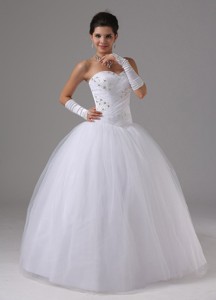 Sweetheart Ball Gown Wedding Dress With Ball Gown Beaded Bodice In Alta Loma California 