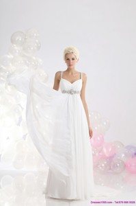 Inexpensive Empire Wedding Dress With Beading
