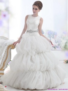 Romantic Scoop Wedding Dress With Beading
