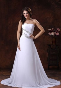 The Most Popular White Beaded Decorate Wedding Dress In Pearce Arizona