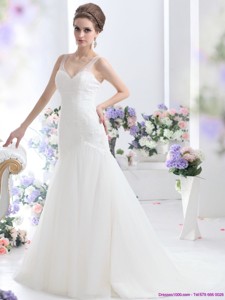 Elegant A Line Wedding Dress With Lace