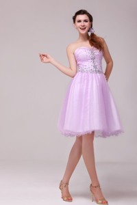 Lavender Sweetheart Beading Prom Dress For Summer