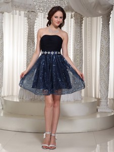 Wholesale Sequin Sexy Homecoming Dress With Beading Strapless