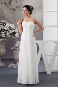 Recommended Elegant Empire Floor-length Wedding Dress in White 