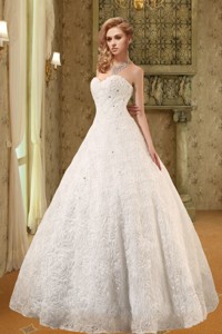 New Style Sweetheart A Line Floor Length Wedding Dress 
