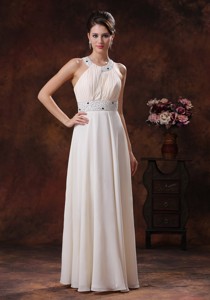 Scoop Custom Made Off White Beaded Decorate Waist Prom Dress In Page Arizona