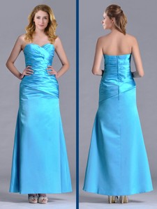New Arrivals Sweetheart Aqua Blue Ankle Length Prom Dress in Taffeta