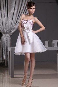 Beaded Decorate Bust And Sash Prom Dress Organza