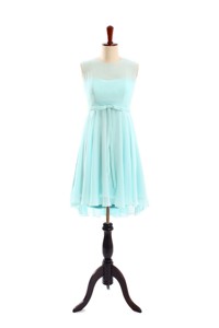 Brand New Scoop Short Apple Green Prom Dress With Belt