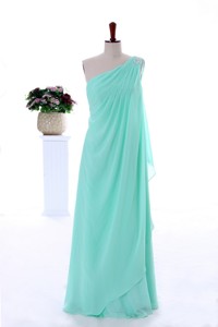 Custom Made Empire Beaded Prom Dress In Apple Green