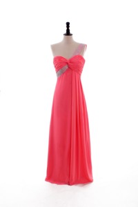 Popular Empire One Shoulder Prom Dress With Beading
