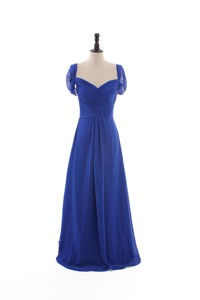 Gorgeous Empire Sweetheart Cap Sleeves Prom Dress With Ruching