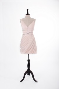 Brand New Short Light Pink Prom Dress With Beading