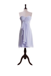 New Style Lavender Short Prom Dress With Ruching And Ruffles
