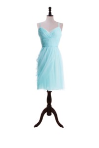 Summer Pretty Empire Spaghetti Straps Prom Dress In Light Blue