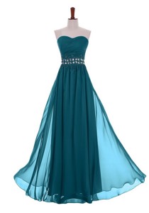 Simple Empire Sweetheart Beaded Prom Dress With Belt