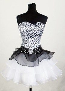 Affordable Short Sweetheart Neck Mini-length Prom Dress