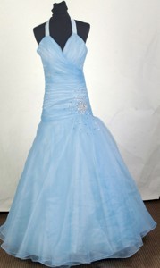 Popular Halter Top Floor-length Prom Dress