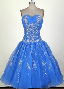 Cheap Short Sweetheart Mini-length Aqua Prom Dress