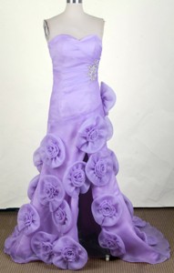Elegant Sweetheart Brush Lavender Prom Dress