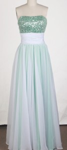 Elegant Empire Strapless Chiffion Floor-length Prom Dress