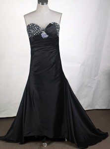 Plus Size Sweetheart Brush Black Prom Dress