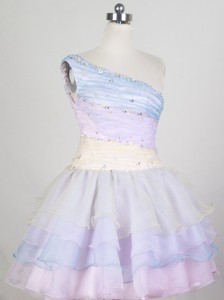 Sweet Short One Shoulder Mini-length Prom Dress