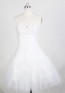 Pretty Short Sweetheart Mini-length White Prom Dress