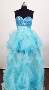 Wonderful Empire Sweetheart Floor-length Aqua Blue Prom Dress