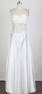 Elegant Empire Sweetheart Floor-length White Prom Dress