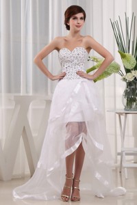 Popular Prom Dress Sweetheart Beaded Decorate Bust And Ruffled Layeres In