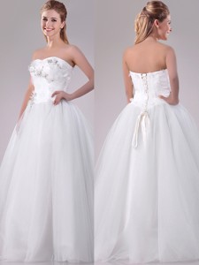 Brand New Really Puffy Sweetheart Beaded Long Wedding Gown in Tulle 