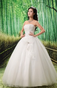 Simple Ball Gown Wedding Dress With Sequins For Custom Made 