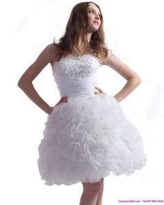 New Style Sweetheart Wedding Dress With Lace And Ruffles