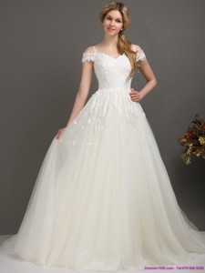 New Off The Shoulder Wedding Dress With Beading