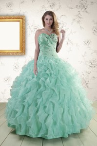 Pretty Sweetheart Beading Quinceanera Dress In Apple Green
