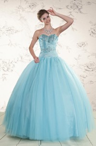 Elegant Beading Quinceanera Dress In Baby Blue