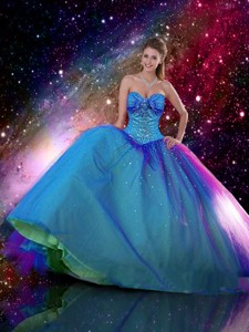 Discount Ball Gown Sweetheart Beaded Quinceanera Dress In Multi Color